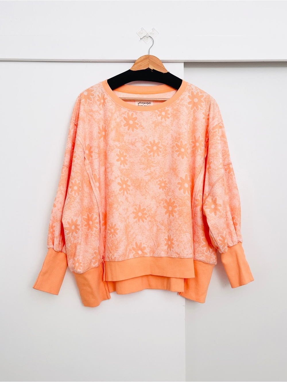 NWOT Free People Steal My Sunshine Pullover Crewneck Sweater Oversized XS